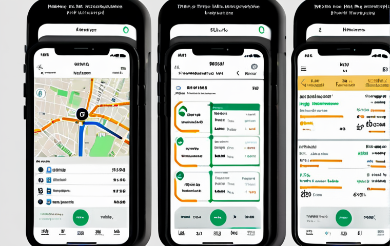 다양한 교통 수단의 통합 관리 전략 - **Prompt:** "A vibrant, user-friendly mobile app interface displaying real-time public transportatio...
